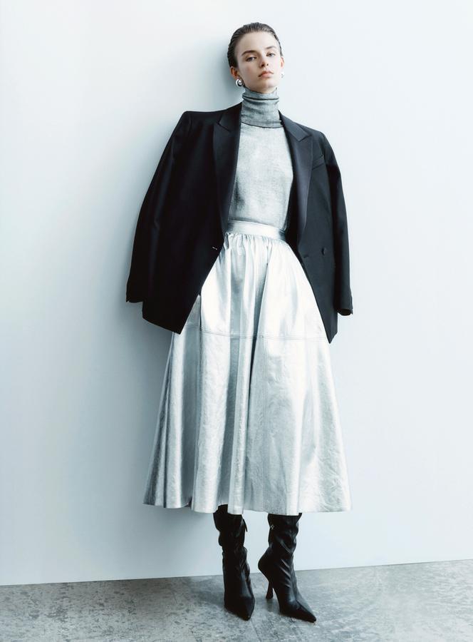 Jupe en cuir d’agneau tanné sans chrome des Suédoises Kristina Tjäder et Sofia Wallenstam (House of Dagmar).