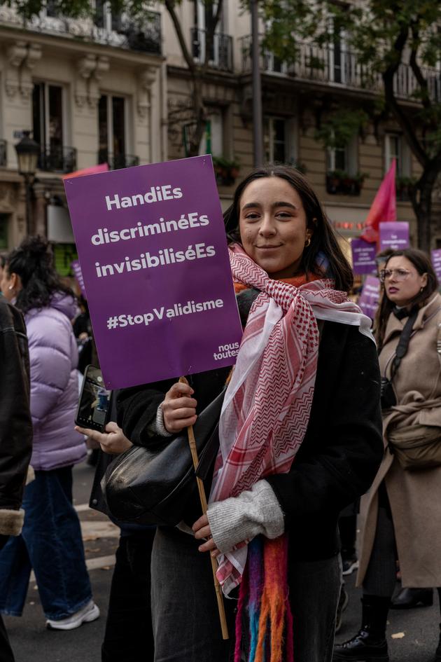 Marie Martos, 25, nurse with autistic children: "There's a liberation of speech and the fact that someone can face up to all these aggressions, it puts a good boost to the fight."