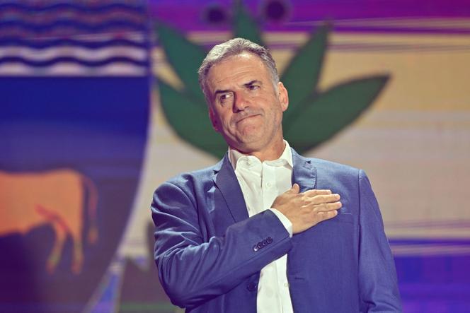 Yamandu Orsi, désigné vainqueur de l’élection présidentielle en Uruguay, à Montevideo, le 24 novembre 2024.