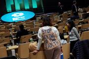 Lors d’une réunion plénière de clôture de la COP29 à Bakou (Azerbaïdjan), le 24 novembre 2024.