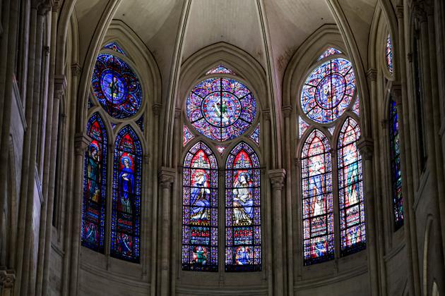 Les vitraux de Notre-Dame, photographiés le 29 novembre.