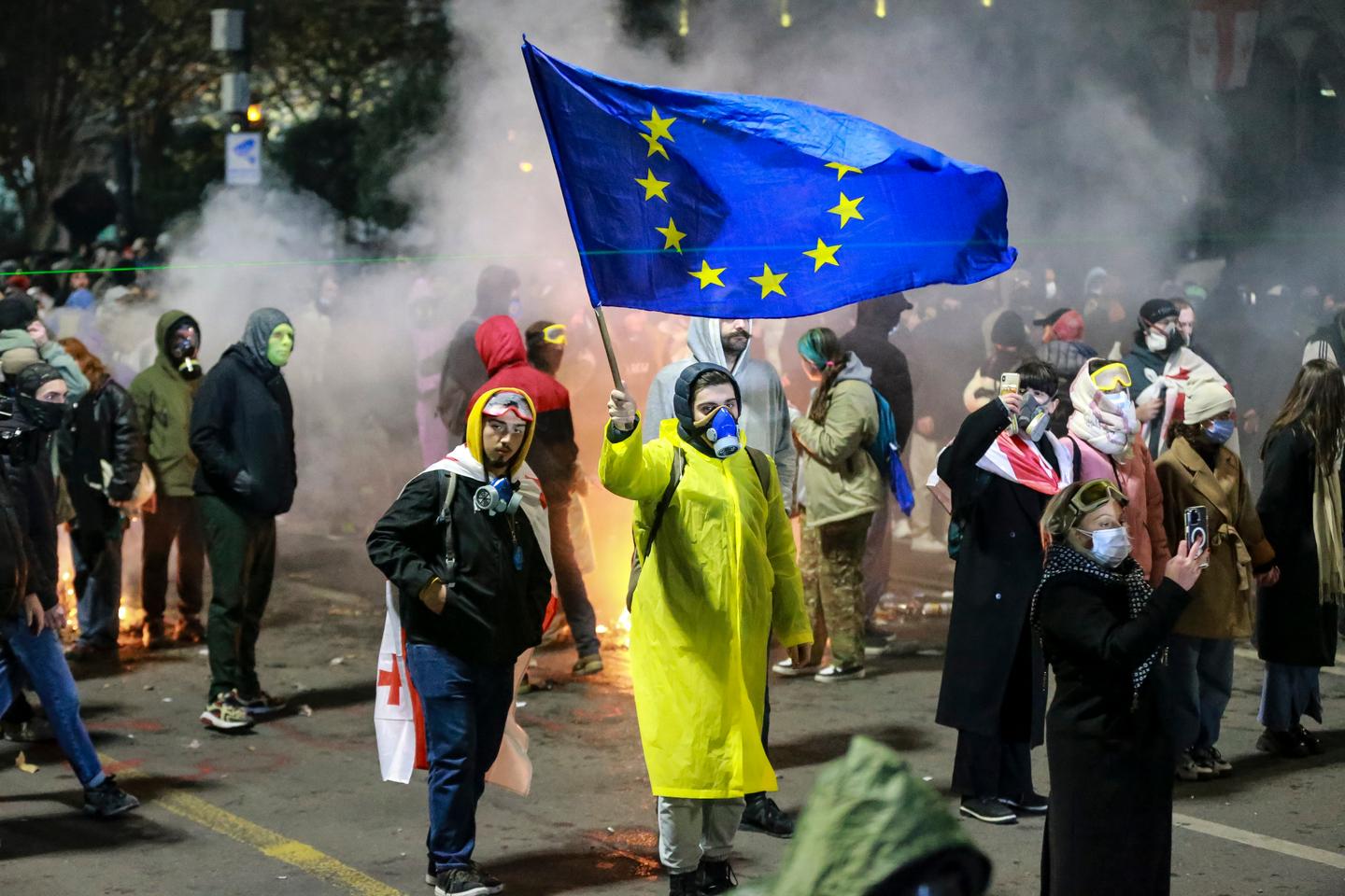 Georgia police say 107 arrested at pro-EU protest