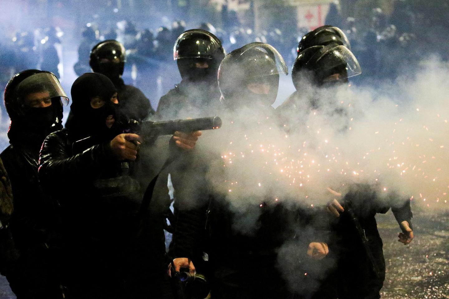 Over 40 people hospitalized in Georgia during protests over the suspension of EU talks