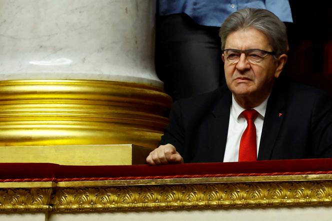 Jean-Luc Mélenchon na Assembleia Nacional em 4 de dezembro de 2024.