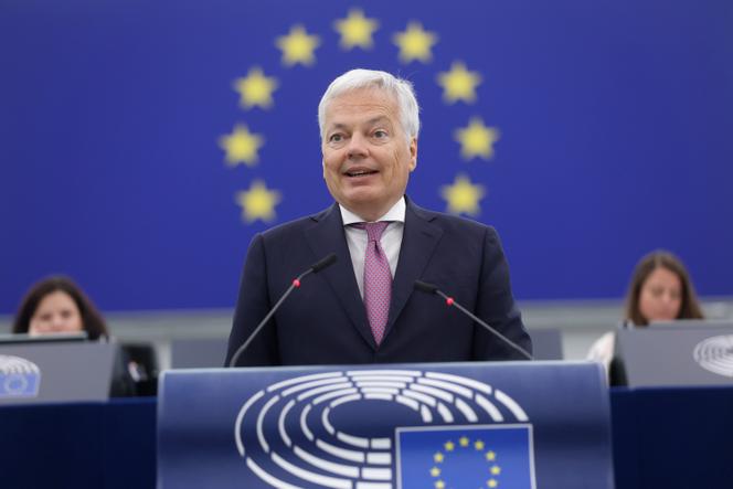 Didier Reynders, alors commissaire européen à la justice, le 14 juin 2023, à Strasbourg.
