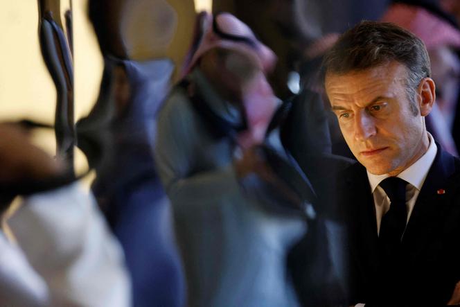 French President Emmanuel Macron in the Saudi city of AlUla, on December 4, 2024. 