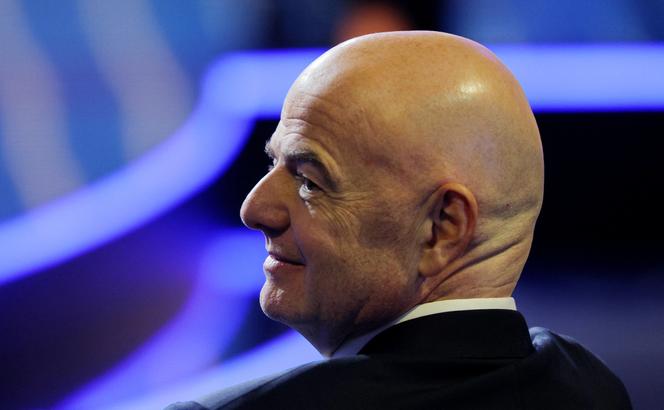 رئيس FIFA Gianni Infantino خلال سحب قرعة كأس العالم للأندية، 5 ديسمبر 2024 في ميامي (فلوريدا).