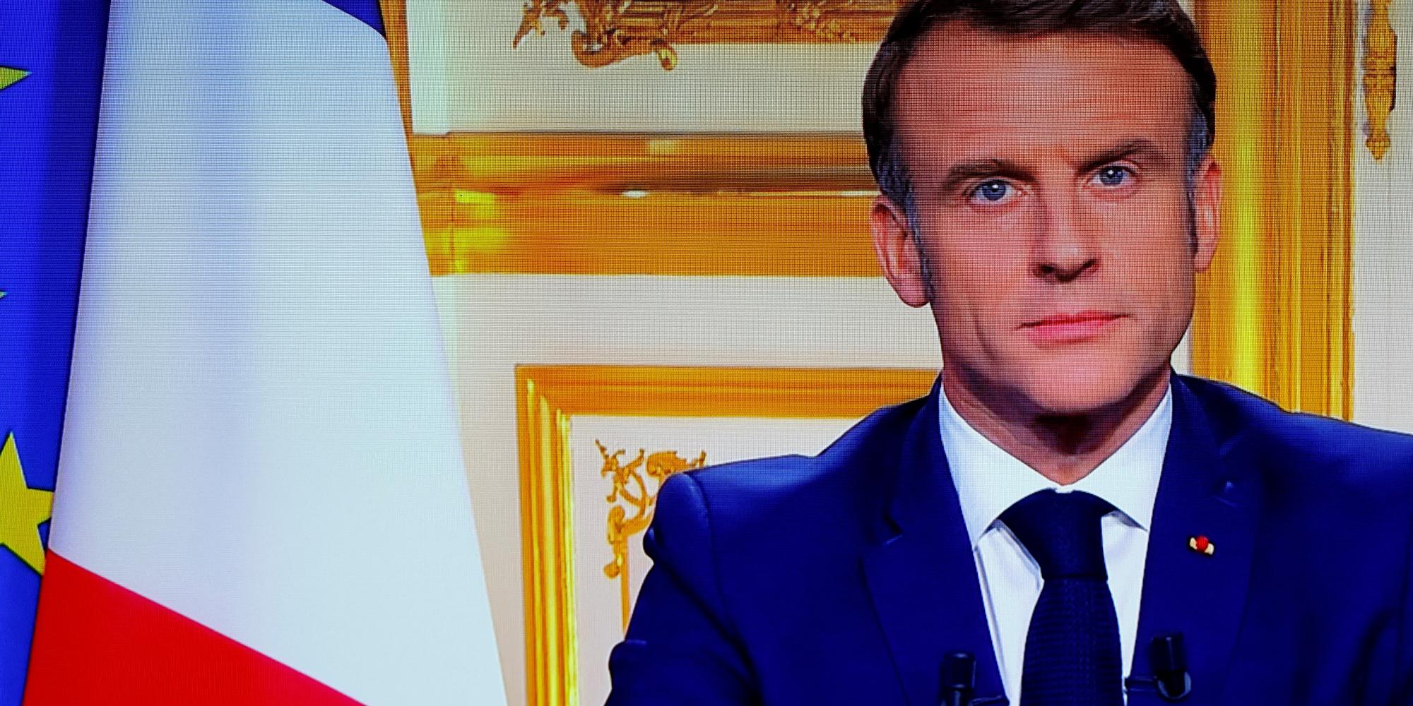 Emmanuel Macron lors d’une allocution télévisée à Paris, le 5 décembre 2024.