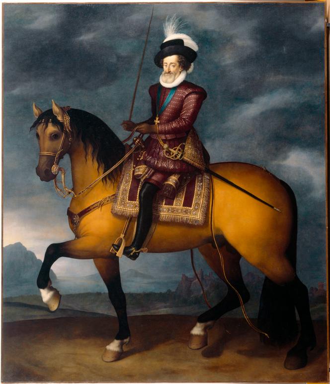 « Henri IV à cheval » (1611), d'Henri Mauperché et Guillaume Heaulme. Huile sur toile.