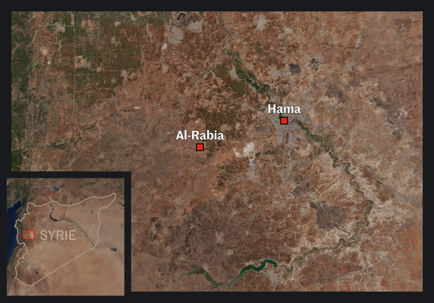 La ville d’Al-Rabia où s’est déroulée l’exécution est située à une dizaine de kilomètres à l’ouest de Hama, en Syrie. 