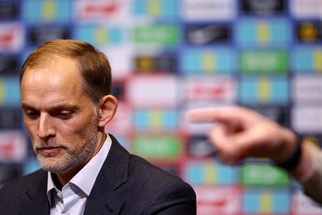 Thomas Tuchel, lors de la conférence de presse organisée après sa nomination au poste de sélectionneur de l’équipe masculine d’Angleterre de football, au stade de Wembley, à Londres, le 16 octobre 2024.