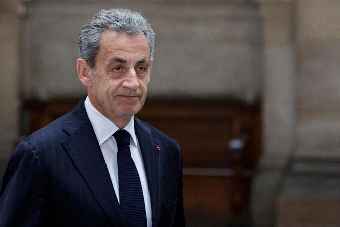 Nicolas Sarkozy arrives at the Bygmalion appeal trial in Paris on November 24, 2023.
