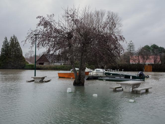 Inundações em Salperwick (Pas-de-Calais), 5 de janeiro de 2024.