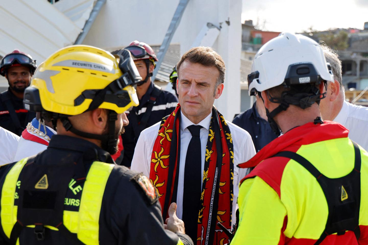 Macron extends visit cyclone-hit Mayotte after locals vent anger