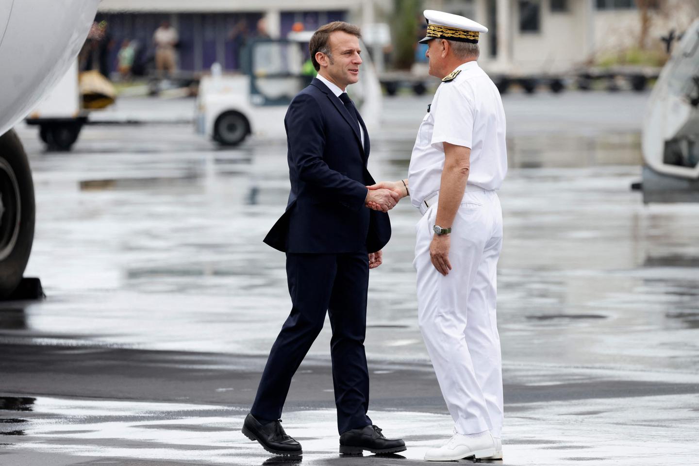 Macron arrives in cyclone-hit Mayotte
