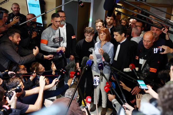 Gisèle Pelicot addresses the world's press after the verdict is announced in Avignon on December 19, 2024.
