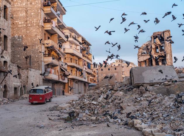 Dans le quartier d’Al-Hamidieh, à Alep (Syrie), le 20 décembre 2024.