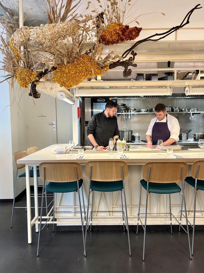 A l’intérieur du restaurant Elsass, un espace réhabilité par le studio d’architectes Grabuge.