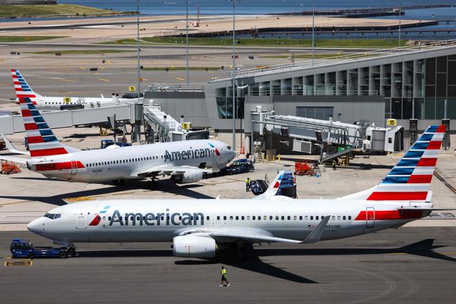 American Airlines' Boeing 737 planes are seen parked at LaGuardia Airport in Queens, New York on May 24, 2024.