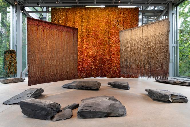 Olga de Amaral, à la Fondation Cartier, Paris le 9 octobre.