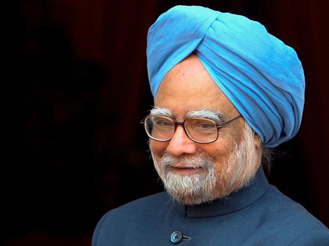 O ex-primeiro-ministro indiano Manmohan Singh em Nova Delhi em 5 de dezembro de 2008, enquanto ainda estava no cargo.