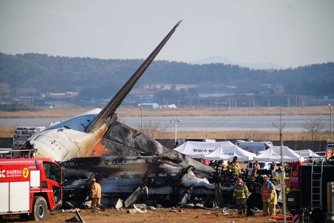 No local do acidente, no Aeroporto Internacional de Muan (Coreia do Sul), 29 de dezembro de 2024.