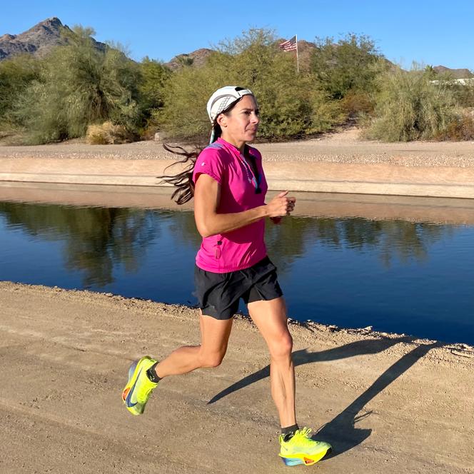 Stéphanie Gicquel lors d’une course à Phoenix (Arizona), aux Etats-Unis, le 15 décembre 2024.