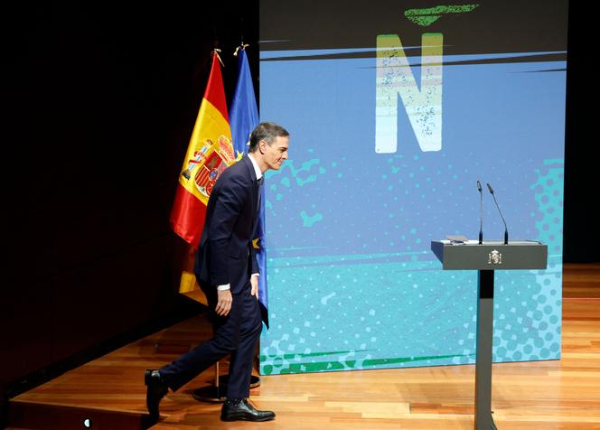 Le premier ministre espagnol, Pedro Sanchez, au Musée Reina Sofia, à Madrid, le 8 janvier 2025. 
