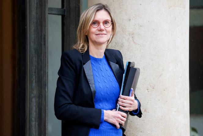 Agnès Pannier-Runacher après le conseil des ministres à l’Elysée, à Paris, le 8 janvier 2025.