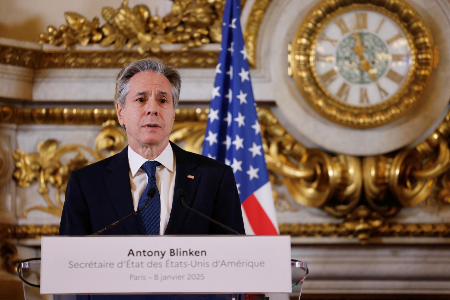 Blinken brushes off Trump remarks in farewell to France