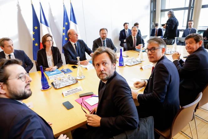 Discussions entre les partis politiques et le gouvernement sur la préparation du budget 2025, au ministère de l’économie et des finances, à Paris, le 6 janvier 2025.