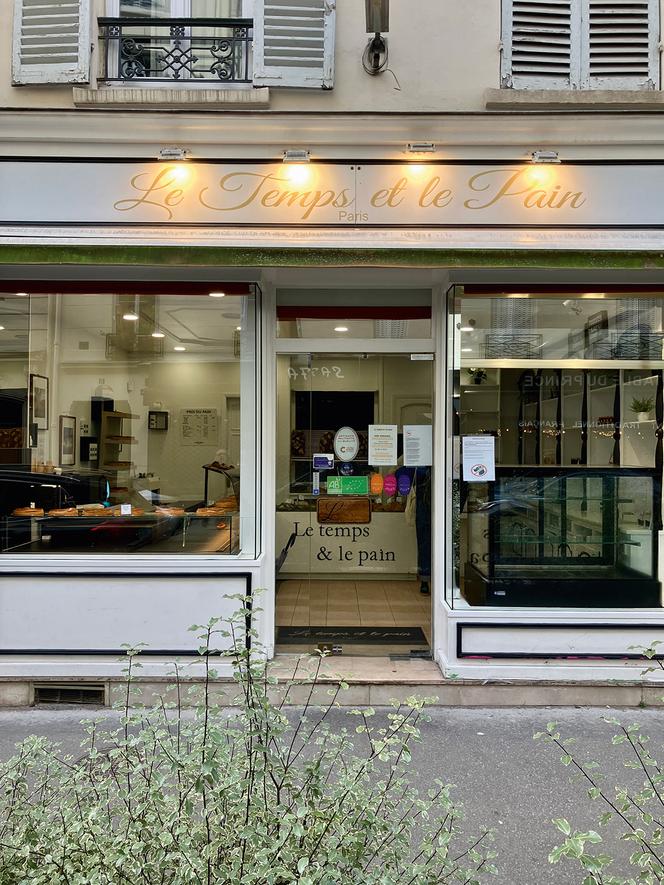 La devanture de la pâtisserie Le Temps et le pain, dans le 14e arrondissement de Paris.