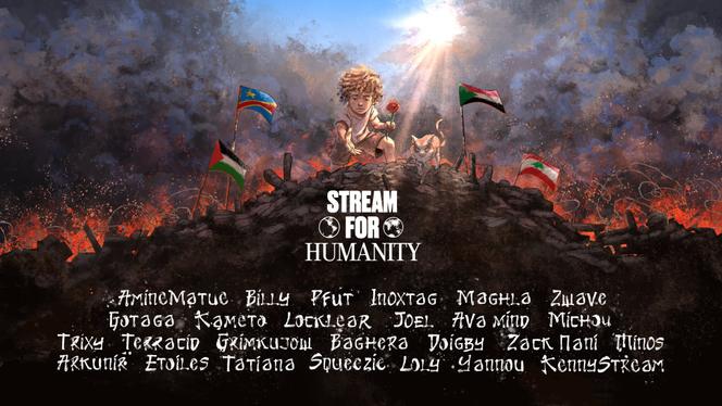 L’événement caritatif Stream For Humanity, organisé par AmineMaTue, réunira 26 streameurs, du vendredi 17 au dimanche 19 janvier. 