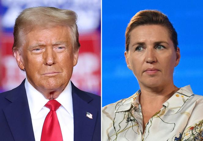 Le président américain élu, Donald Trump, et la première ministre danoise, Mette Frederiksen.