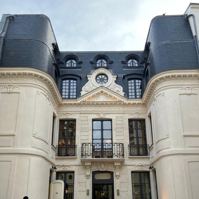 The façade of the hôtel particulier at 7 Rue Lacépède, Paris, the entrance to the new Le Jardin de Verre hotel, December 20, 2024.