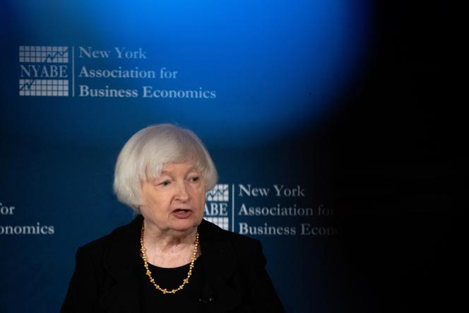 Janet Yellen, secrétaire d’État au Trésor, lors d’un discours à New York (États-Unis), le 15 janvier 2025.