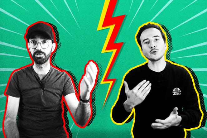Pierre Chabrier (à gauche) et Sylvain Levy (à droite) ont mis fin à six ans d’amitié et de co-animation sur Youtube en 2023.