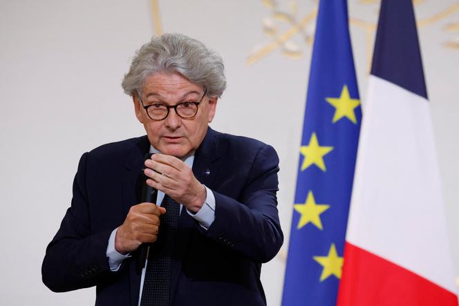 Thierry Breton dans le cadre d’un sommet sur l’intelligence artificielle organisé par le président français à l’Elysée, à Paris, le 21 mai 2024.
