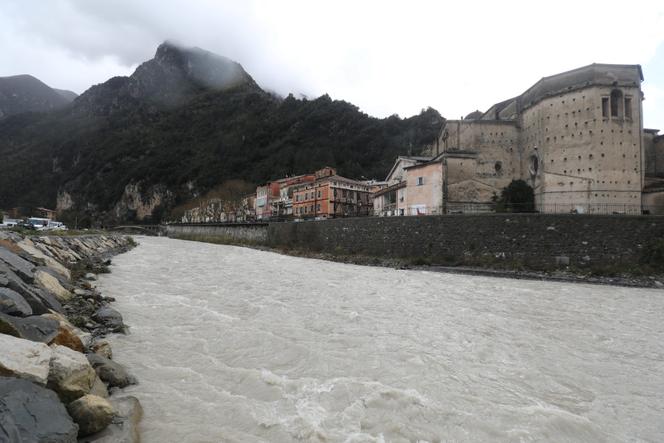 O Roya inundado, em Breil-sur-Roya (Alpes-Maritimes), 27 de março de 2024.