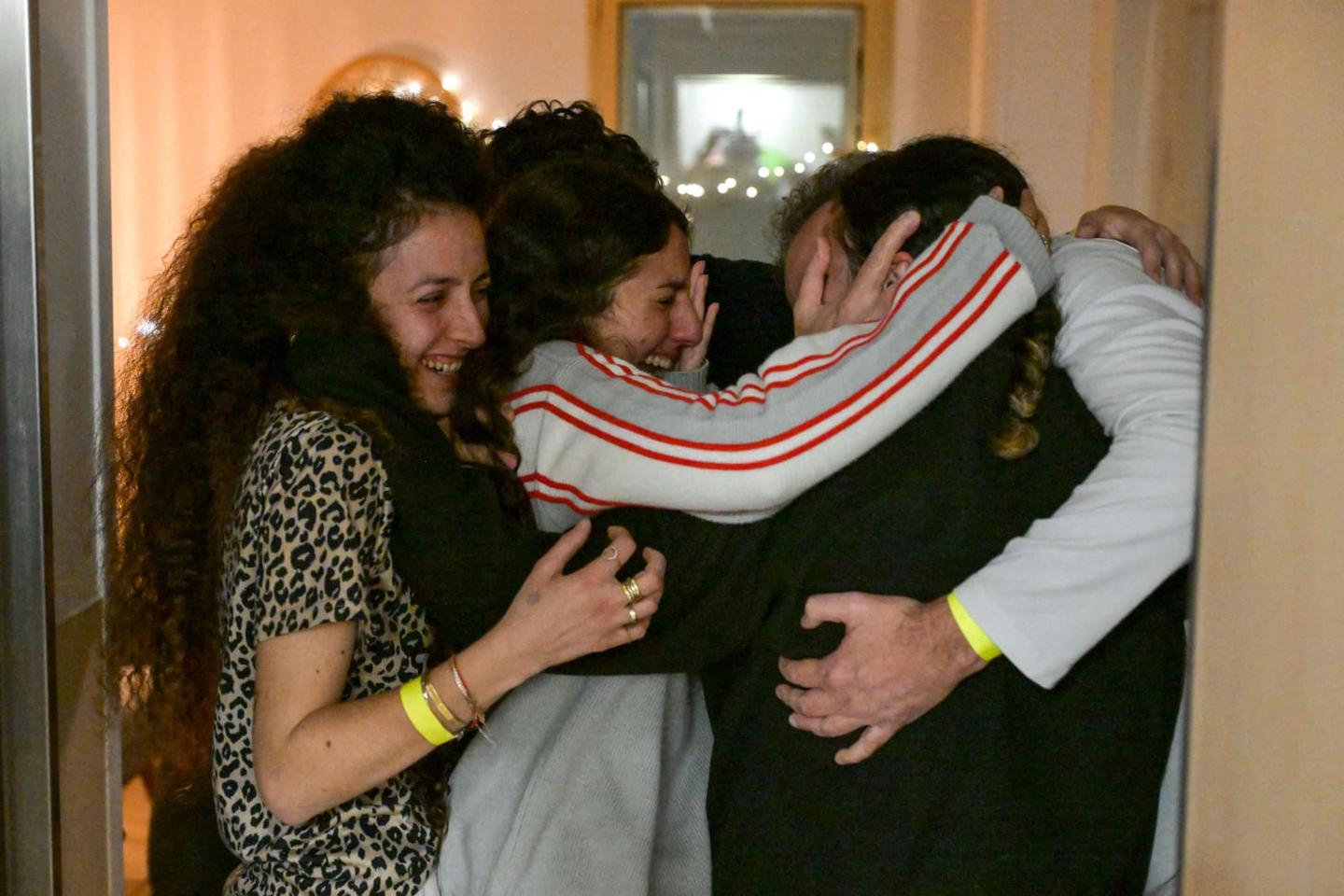Three hostages arrive in Israel as fragile Gaza ceasefire passes first hurdle