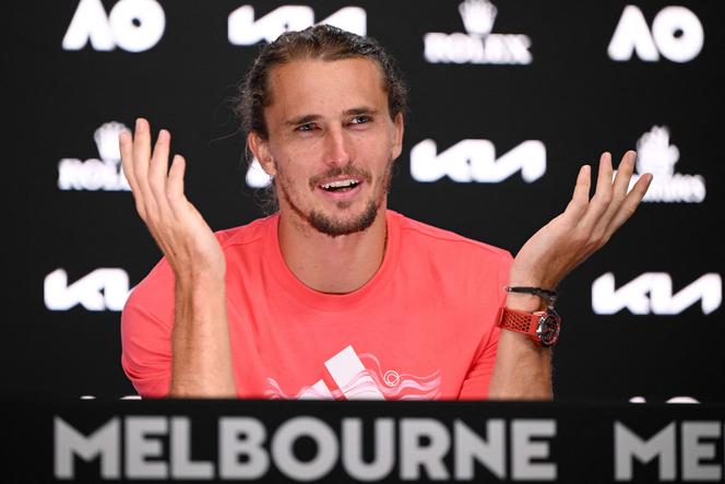 O alemão Alexander Zverev, terça-feira, 21 de janeiro, em sua conferência de imprensa em Melbourne na terça-feira, 21 de janeiro, após sua qualificação para as meias-finais do Aberto da Austrália.