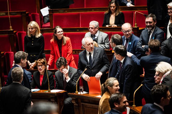 Le premier ministre, François Bayrou, à l’Assemblée nationale, lors de sa déclaration de politique générale, à Paris, le 14 janvier 2025.