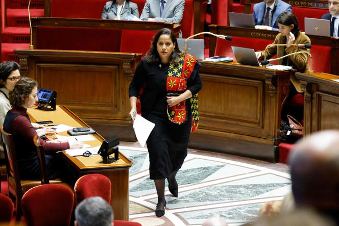 La députée (Union des démocrates et indépendants) de Mayotte Estelle Youssouffa, à l’Assemblée nationale, à Paris, le 20 janvier 2025.