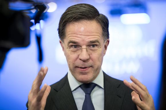  Le secrétaire général de l’OTAN, Mark Rutte, à Davos, le 23 janvier 2025.