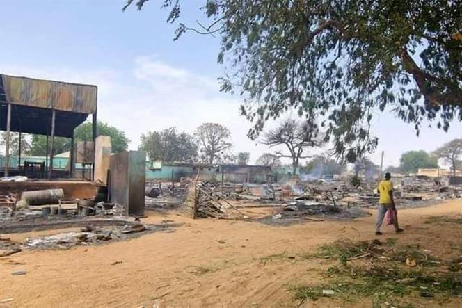 Un marché détruit à El-Fasher, au Soudan, en septembre 2023.