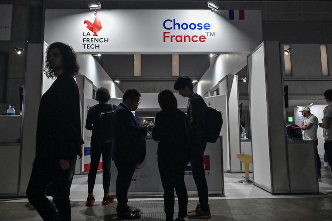 Le pavillon de la French tech au salon SusHi Tech Tokyo 2024, la plus grande conférence sur l’innovation en Asie, à Tokyo, le 15 mai 2024.