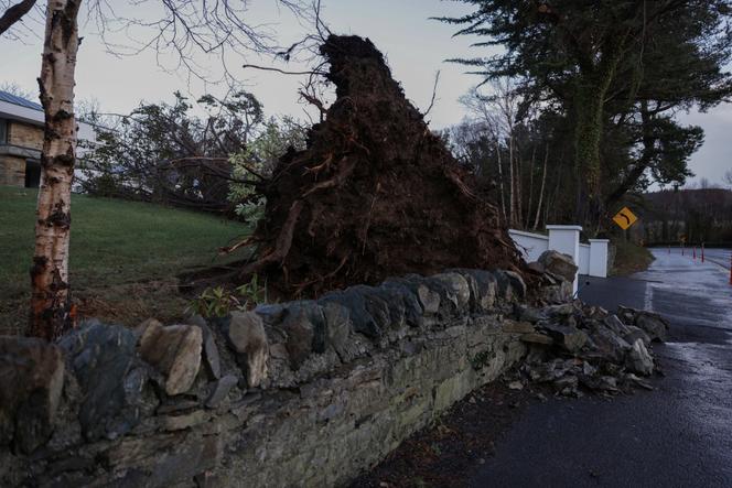 Après le passage de la tempête Eowyn, à Westport (Irlande), le 24 janvier 2025.