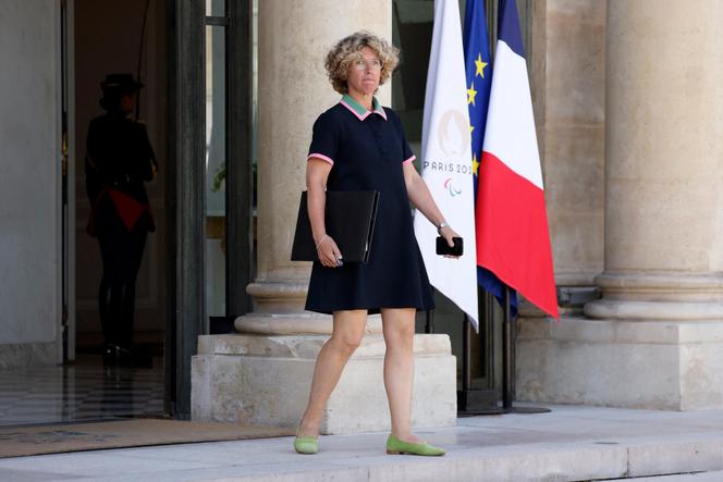 Marie Guévenoux a été nommée, en janvier, conseillère spéciale du garde des sceaux, Gérald Darmanin. Ici, à l’Elysée, le 16 juillet 2024.