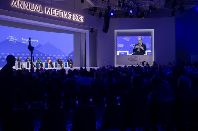 Larry Fink, PDG de BlackRock, au Forum économique mondial de Davos, en Suisse, le 24 janvier 2025.