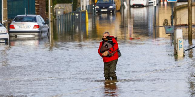 Tempête Herminia : les images de Rennes sous les eaux